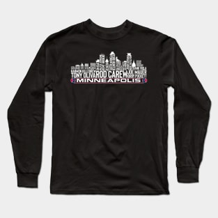 Minnesota Baseball Team All Time Legends Minneapolis City Skyline Long Sleeve T-Shirt